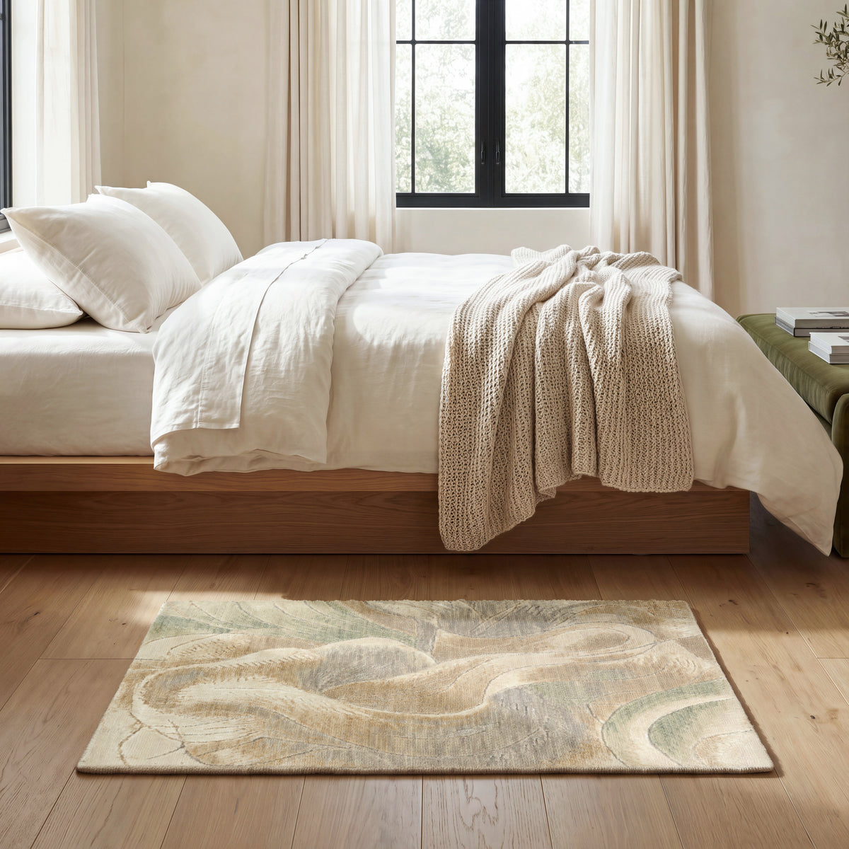 Brushlight BRL03 Beige Grey Rug - room scene
