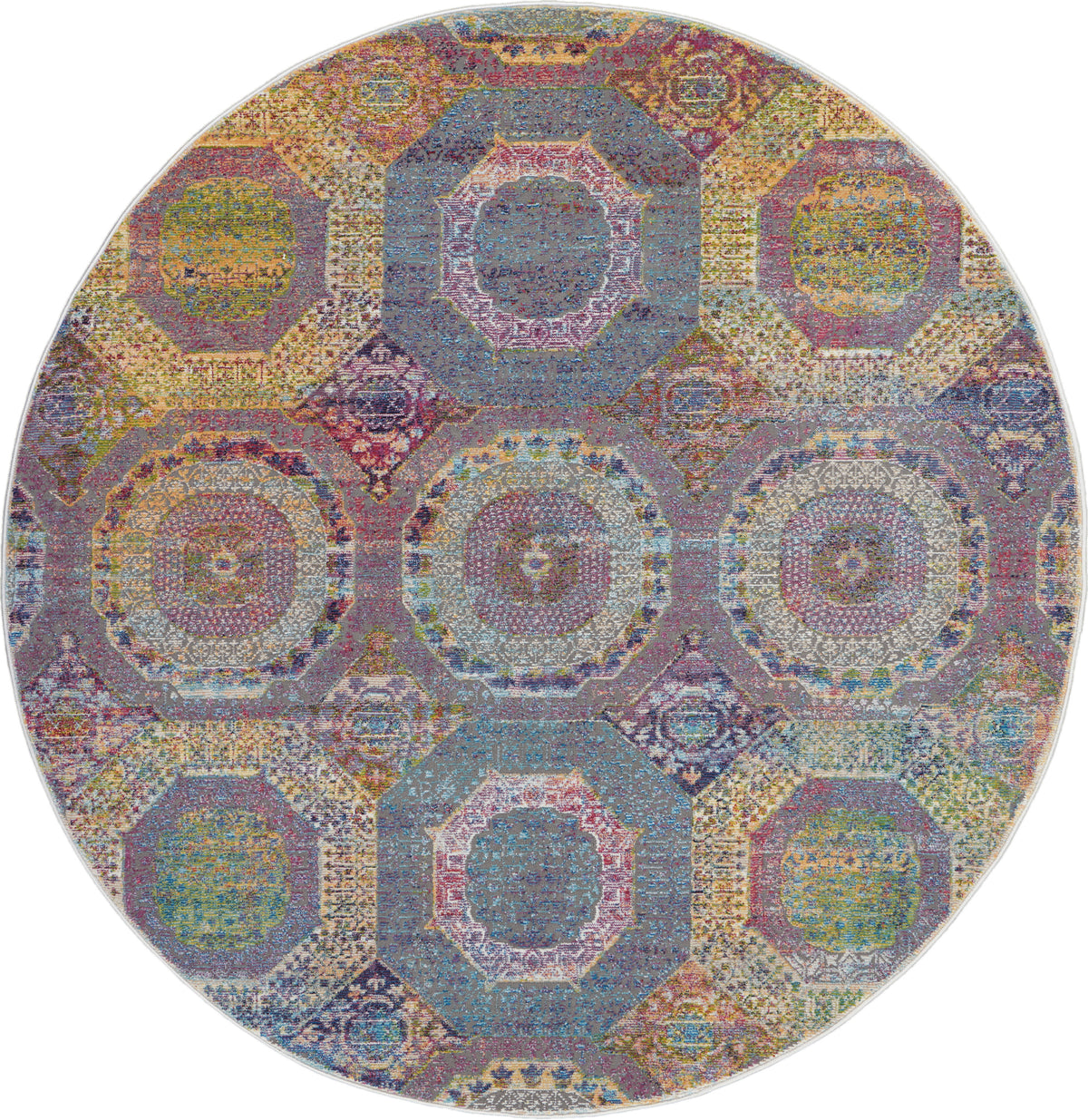 Ankara Global ANR05 Multicolor Rug - Round