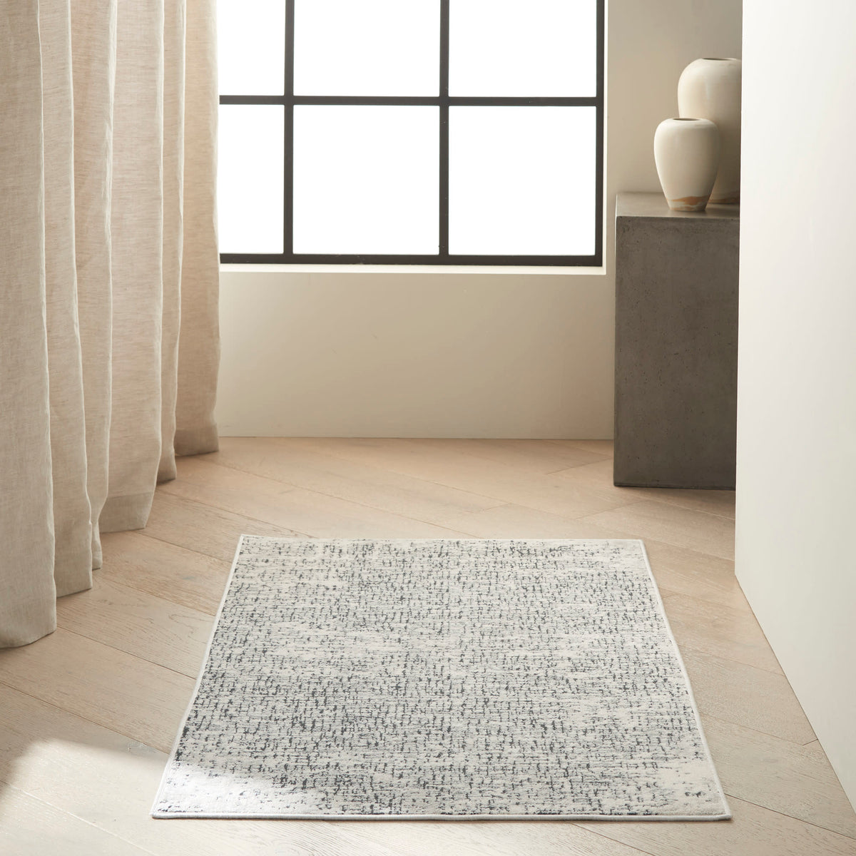 CK970 Vapor CK971 Ivory Black Rug - room scene