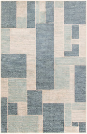 Astra Machine Washable ASW09 Blue Ivory Rug - Rectangle