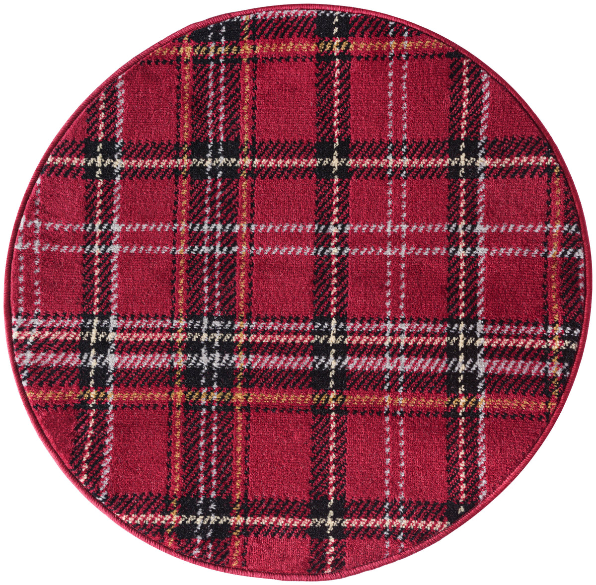 Grafix GRF03 Red Rug - Round