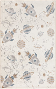 Astra Machine Washable ASW18 Ivory Multicolor Rug - Rectangle