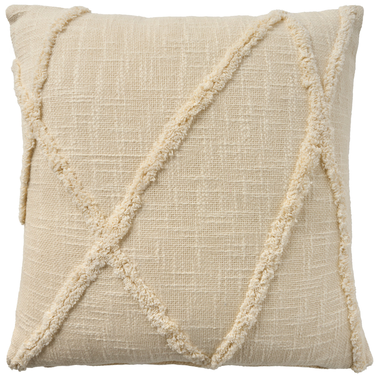 Lifestyle SH018 Ivory 18" x 18" Throw Pillows