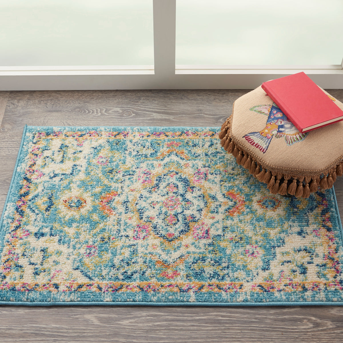 Passion PSN25 Ivory Light Blue Rug - room scene