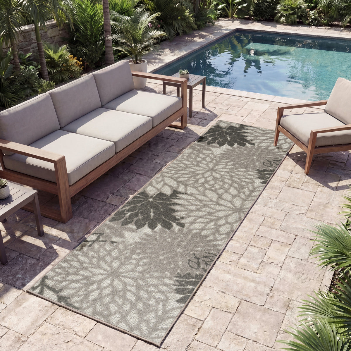 Aloha ALH05 Silver Grey Rug - room scene