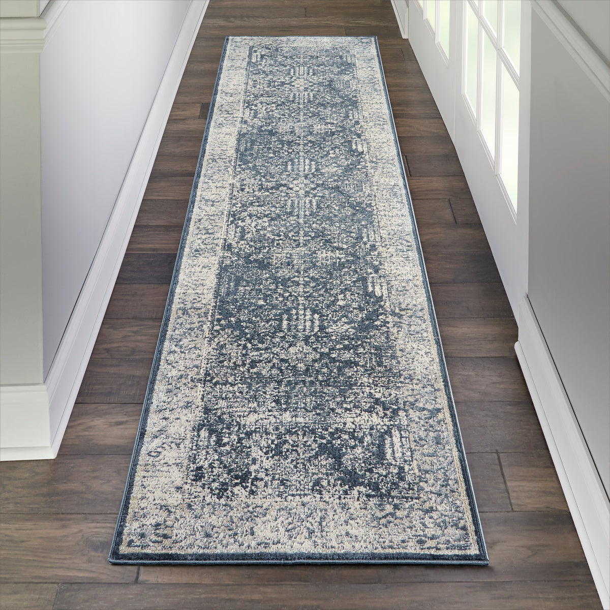 Malta MAI12 Navy Ivory Rug - room scene