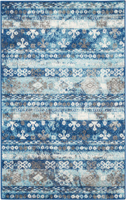 Persian Vintage PRV07 Ivory Blue Rug - Rectangle