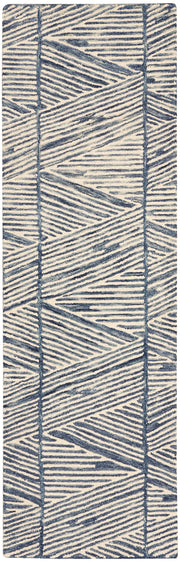 Colorado CLR01 White Blue Rug - Runner