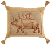 Vintage Pillow V8022 Beige 20" x 24" Throw Pillows