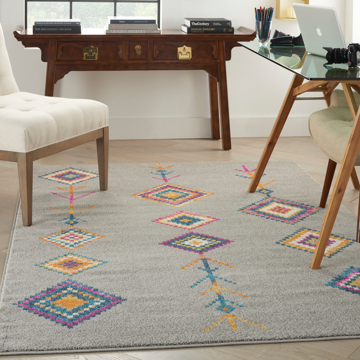 Passion PSN46 Grey Multicolor Rug - room scene