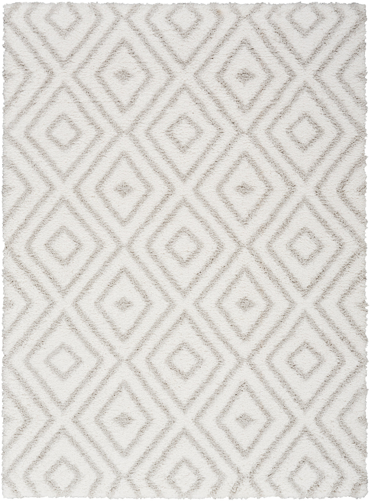 Modern Shag MMD01 Ivory Silver Rug - Rectangle