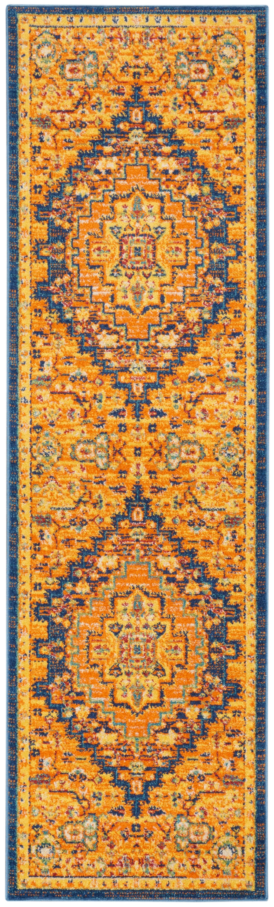 Allur ALR04 Orange Multicolor Rug - Runner