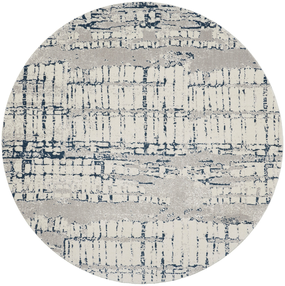 Twilight TWI10 Ivory Navy Rug - Round