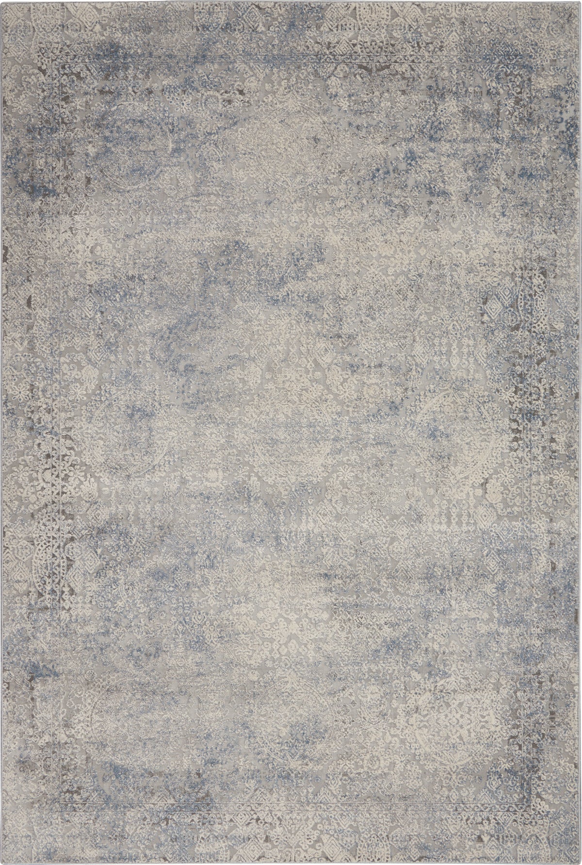 Rustic Textures RUS09 Ivory Light Blue Rug - Rectangle