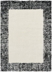 Pacific Shag PCS02 Ivory Black Rug - Rectangle