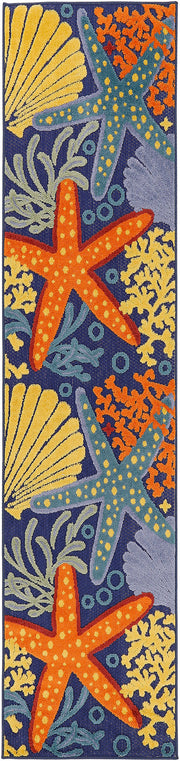 Aloha ALH24 Navy Multicolor Rug - Runner