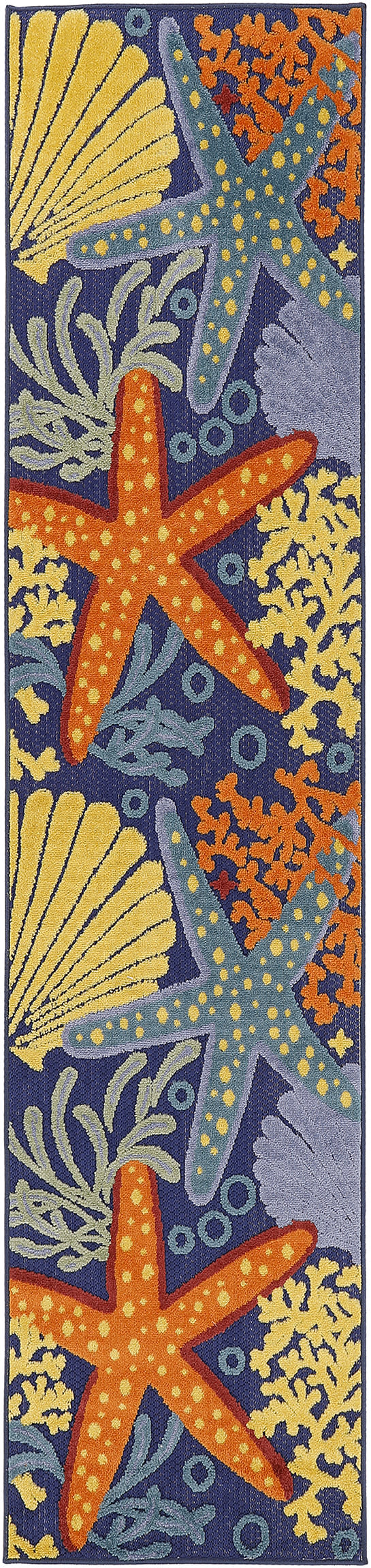 Aloha ALH24 Navy Multicolor Rug - Runner