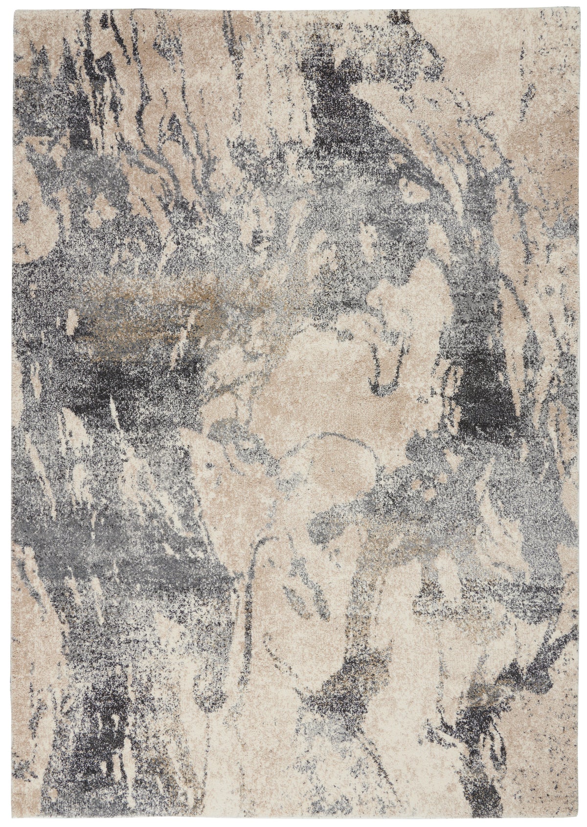 Fusion FSS16 Cream Grey Rug - Rectangle