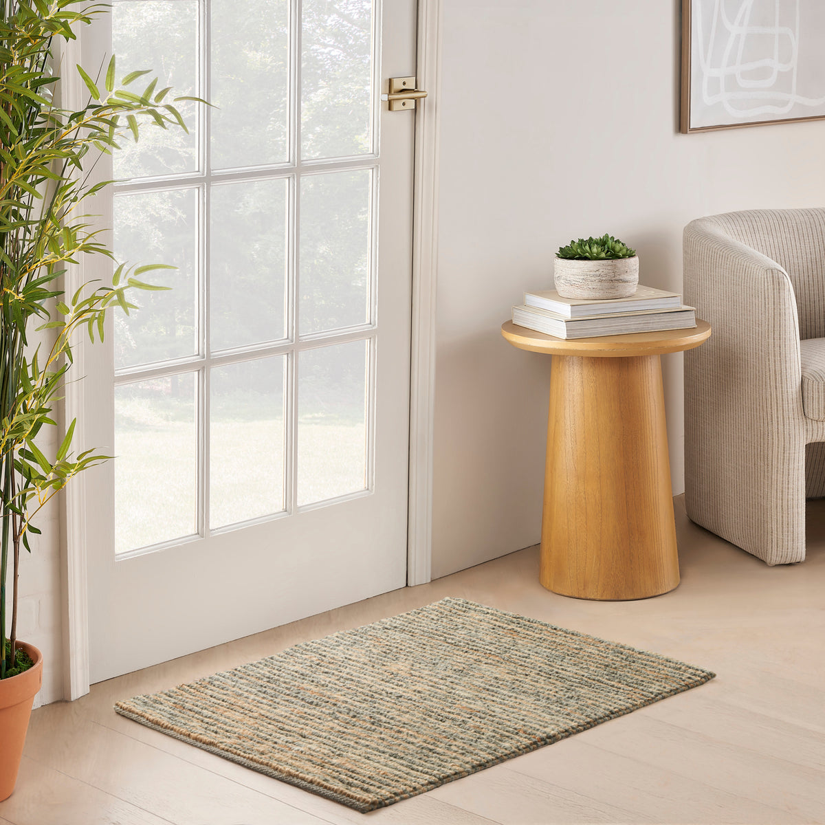 Pure Cord COD01 Dusty Sage Rug - room scene
