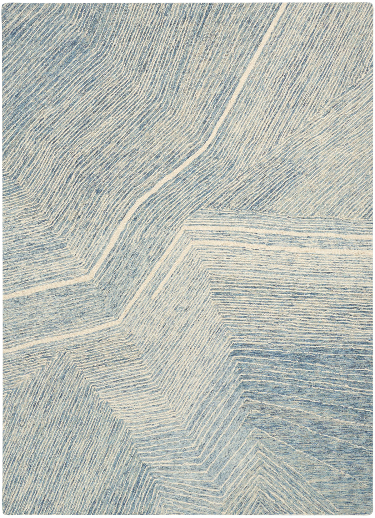 Pure Angles ANG01 Ivory Blue Rug - Rectangle