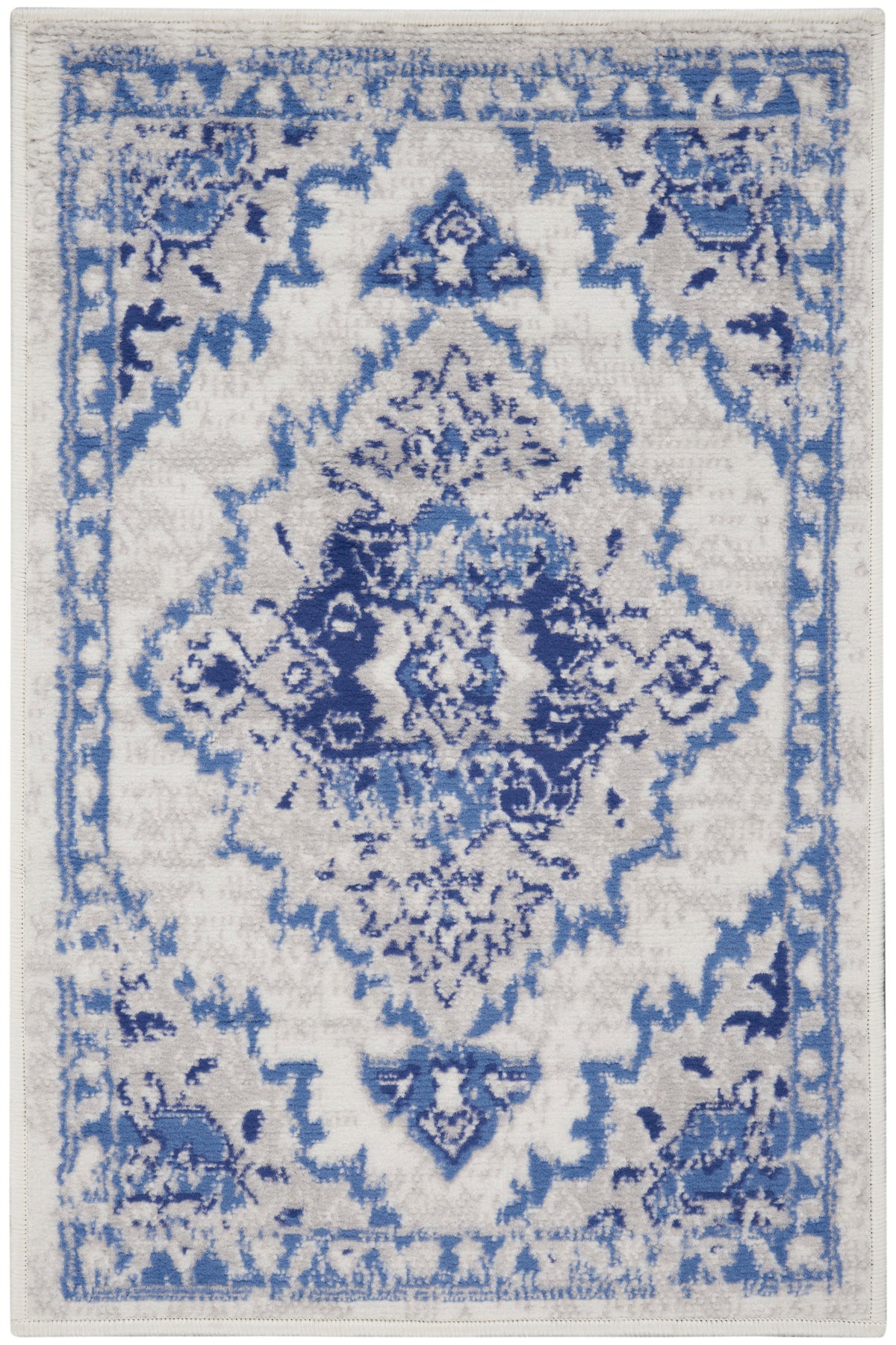 Whimsicle WHS14 Ivory Blue Rug - Rectangle