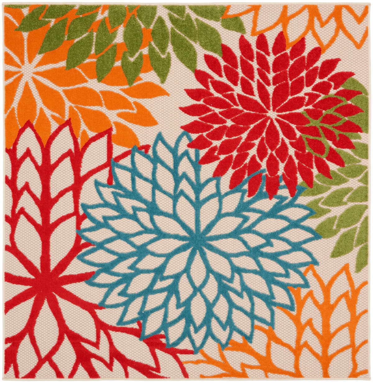 Aloha ALH05 Green Rug - Square