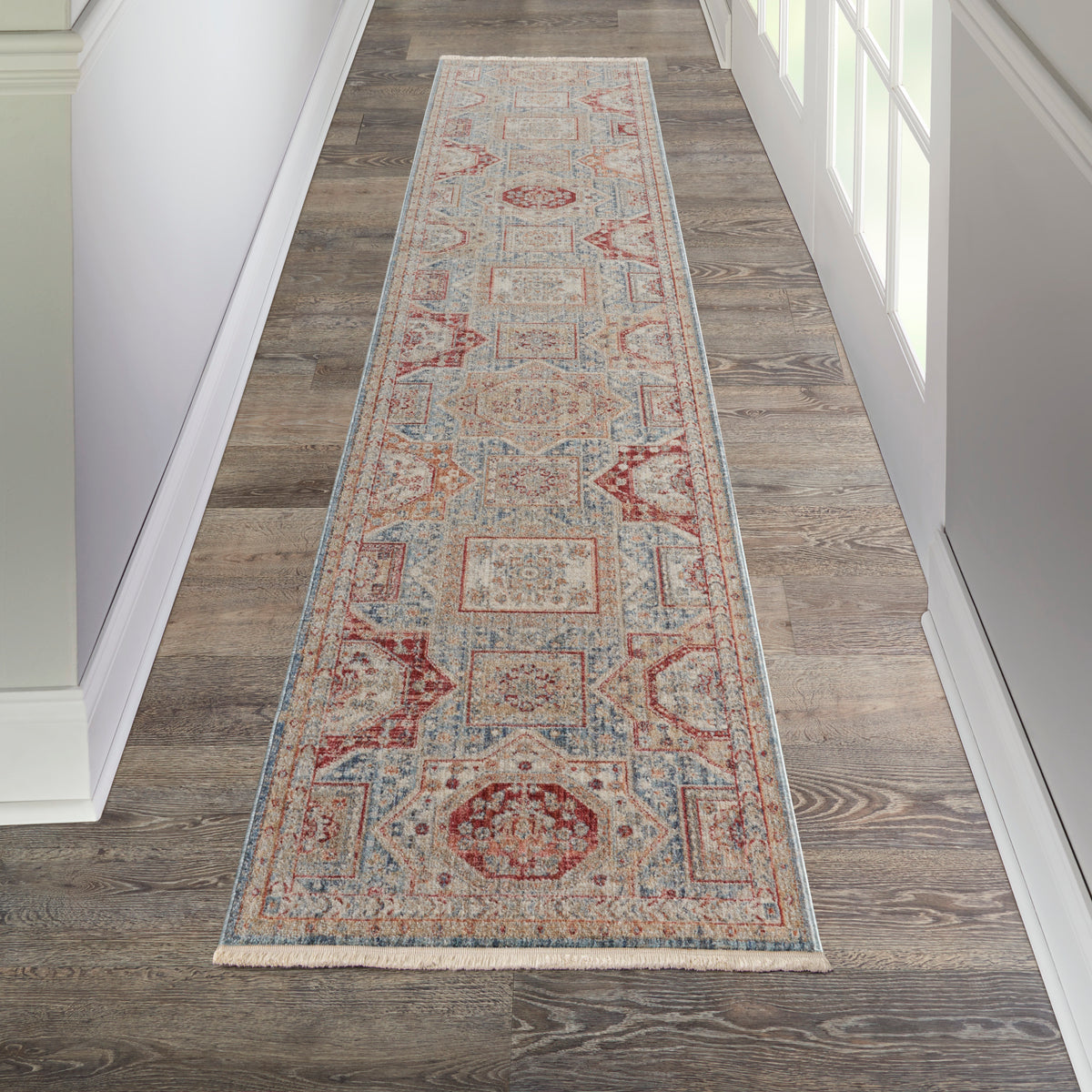 Homestead HMS02 Blue Multicolor Rug - room scene
