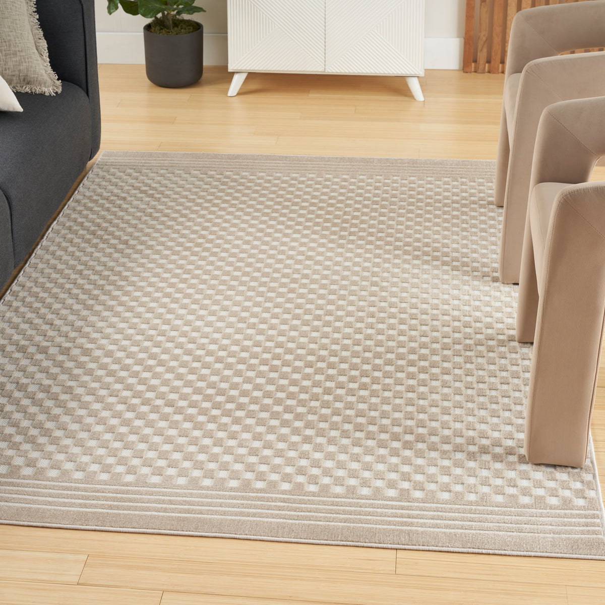 Care Free CAF02 Beige Rug - room scene