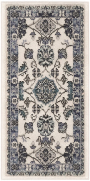 Nourison Essentials NRE05 Ivory Blue Rug - Rectangle