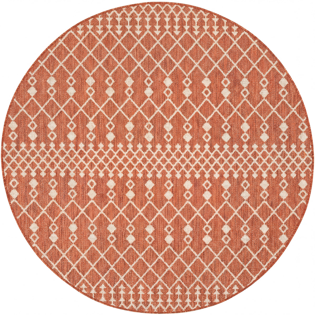 Positano POS02 Terracotta Rug - Round