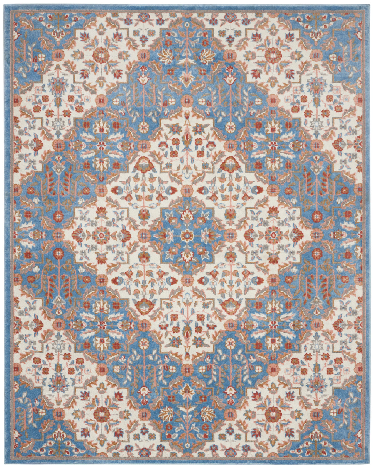 Elation ETN08 Ivory Blue Rug - Rectangle