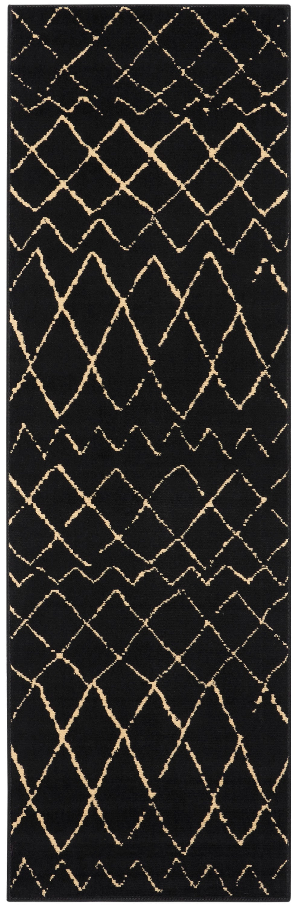 Grafix GRF04 Black Rug - Runner