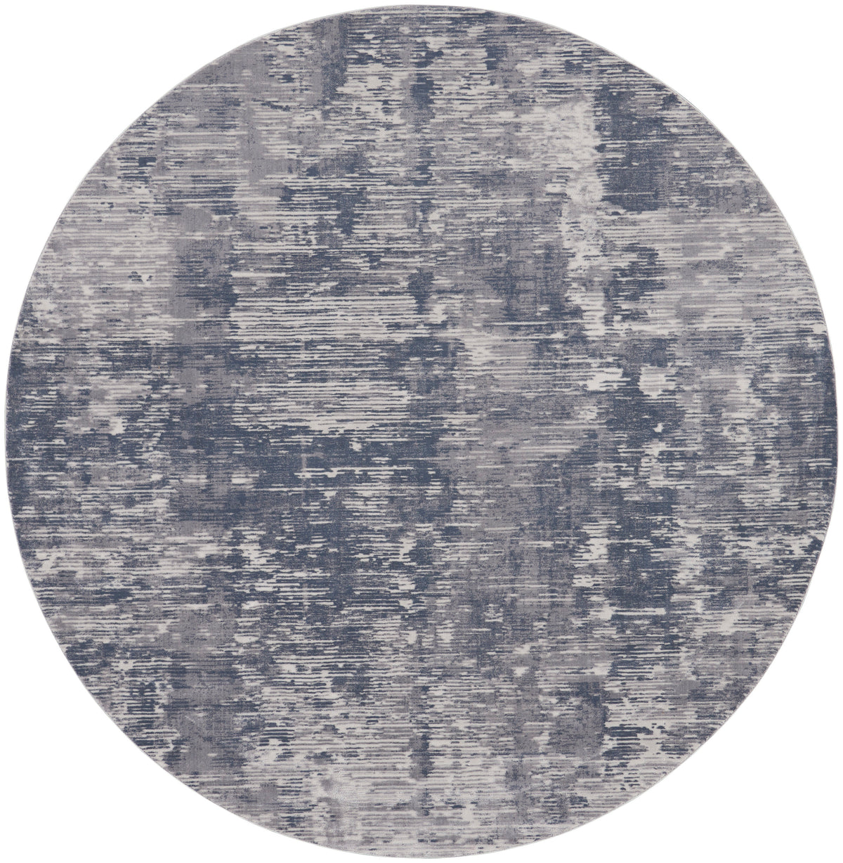 Rustic Textures RUS05 Grey Rug - Round