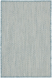 Courtyard COU01 Ivory Aqua Rug - Rectangle