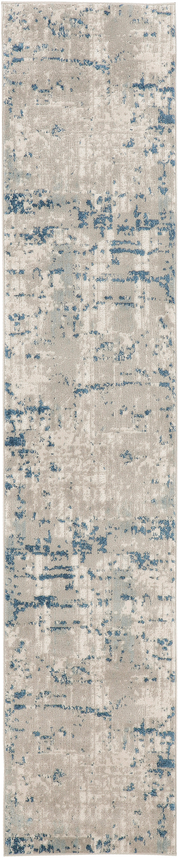 Quarry QUA01 Ivory Grey Blue Rug - Runner