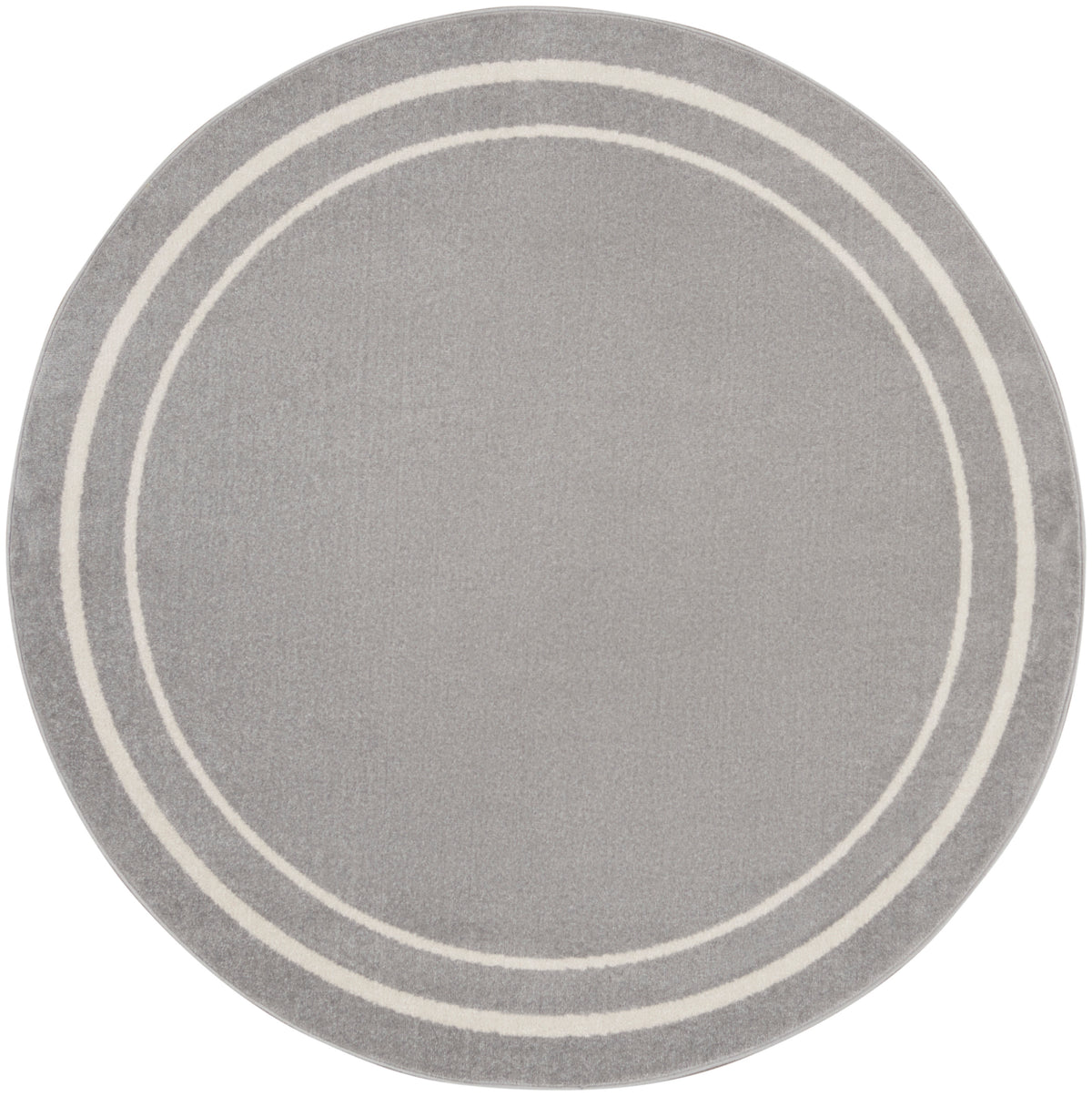 Nourison Essentials NRE02 Grey Ivory Rug - Round