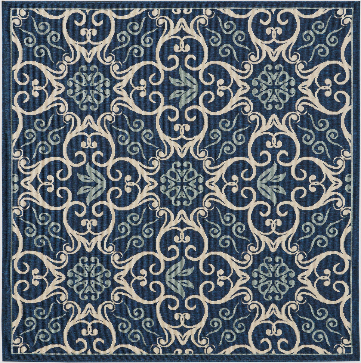 Caribbean CRB02 Navy Rug - Square