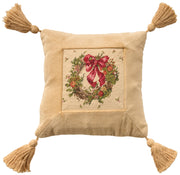 Vintage Pillow V6110 Ivory 12" x 12" Throw Pillows