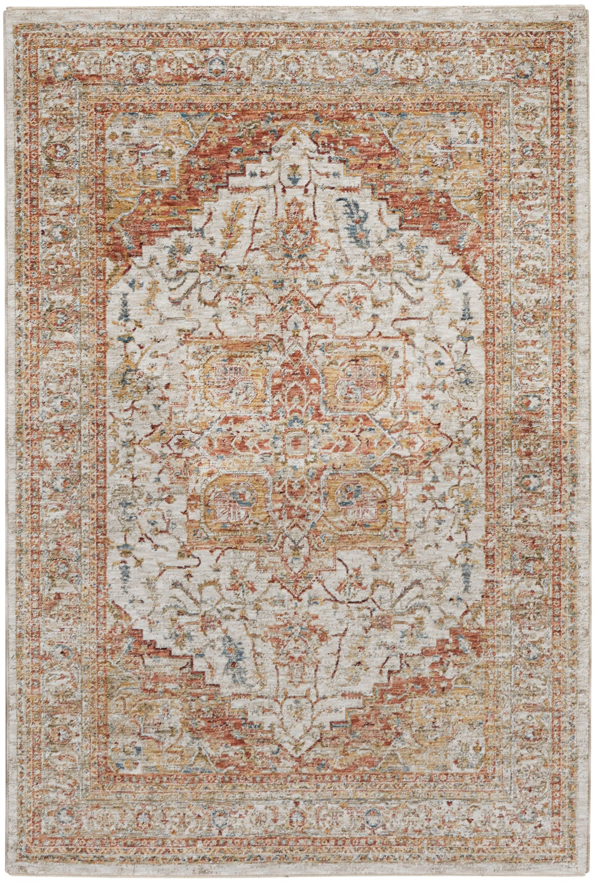 Sahar SHR06 Ivory Rust Rug - Rectangle