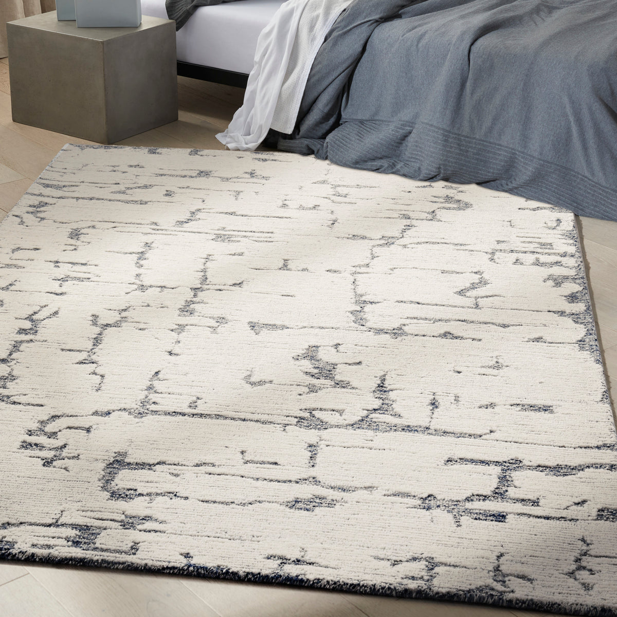 CK009 Sculptural SCL01 Blue Rug - room scene