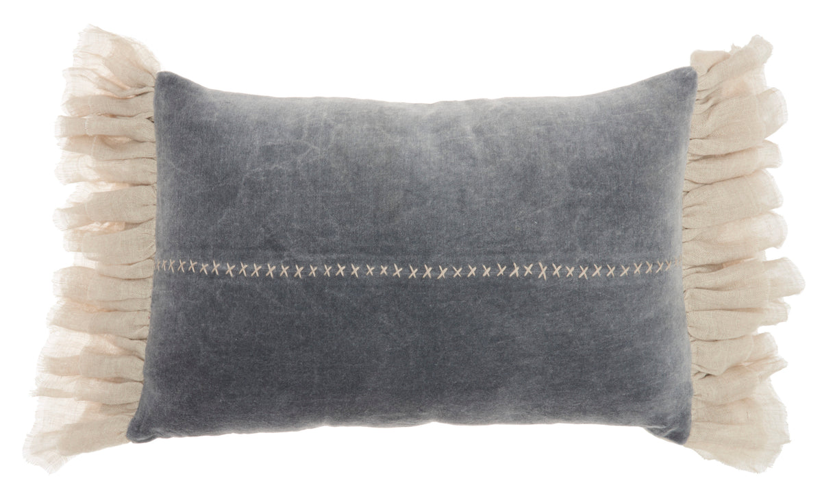 Sofia GE903 Dark Grey 14" x 22" Throw Pillows