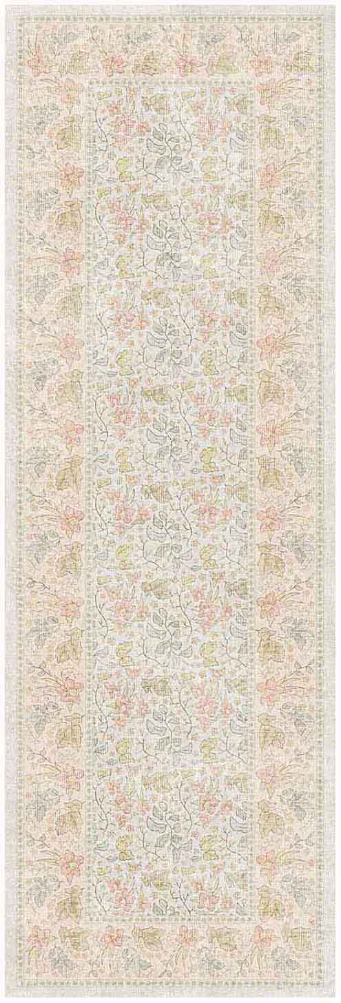 Botanical Washables BOT03 Beige Multicolor Rug - Runner