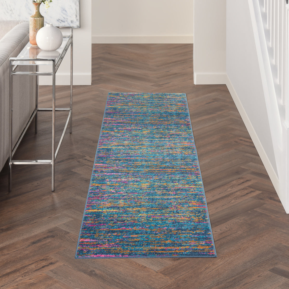 Passion PSN35 Blue Multicolor Rug - room scene