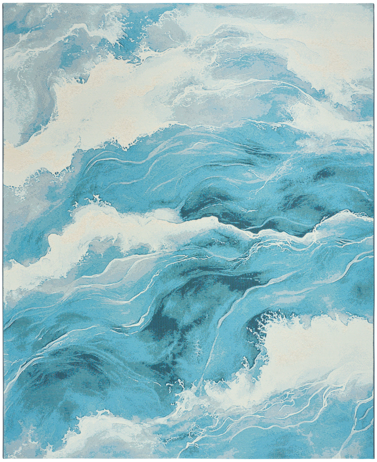 Color Splash CSP05 Ivory Blue Rug - Rectangle