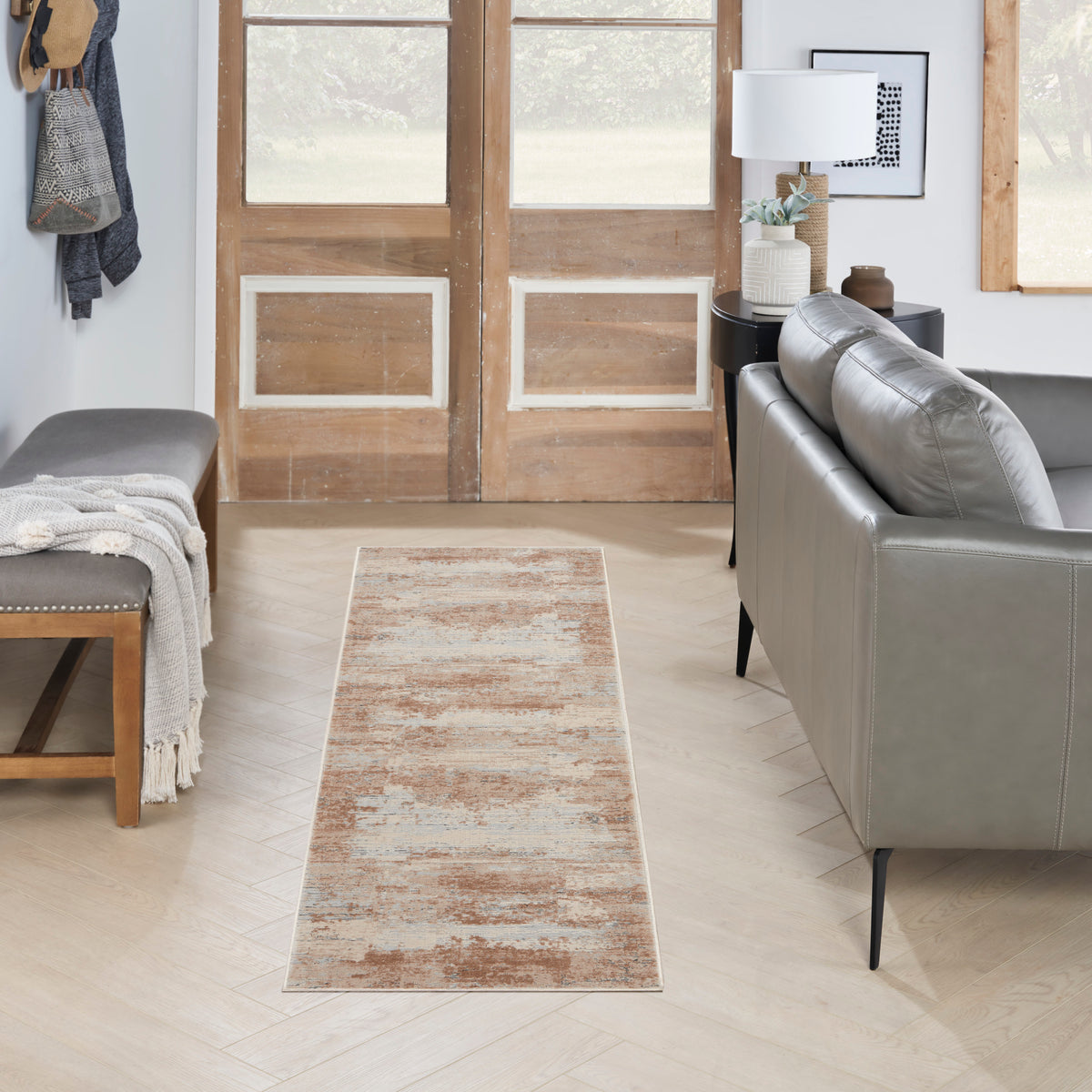 Rustic Textures RUS03 Beige Rug - room scene