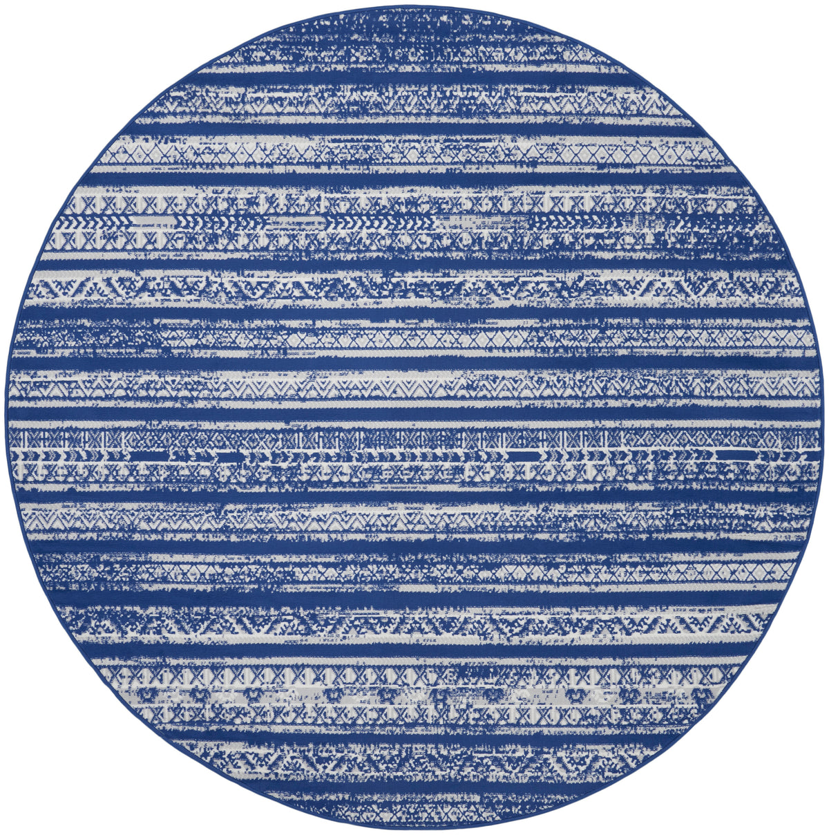 Whimsicle WHS16 Navy Ivory Rug - Round