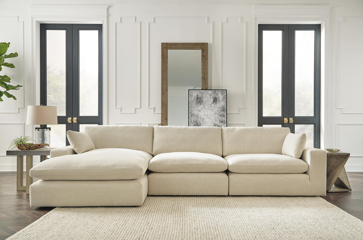 Elyza 3-Piece Sectional with Chaise Chenille