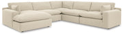 Elyza 5-Piece Sectional with Chaise Chenille