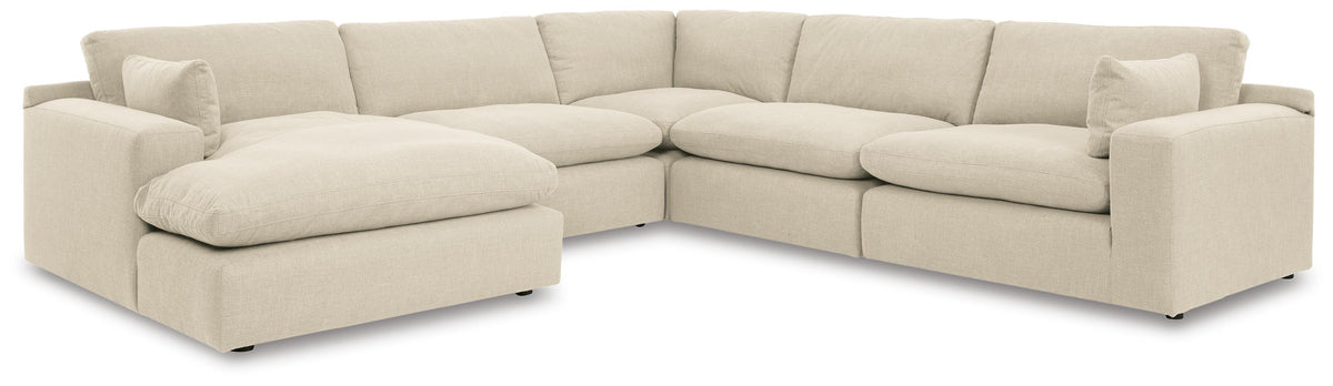 Elyza 5-Piece Sectional with Chaise Chenille