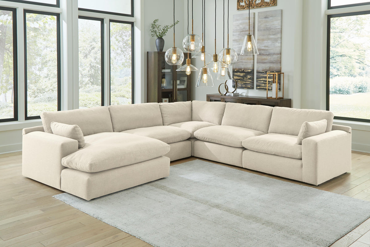 Elyza 5-Piece Sectional with Chaise Chenille